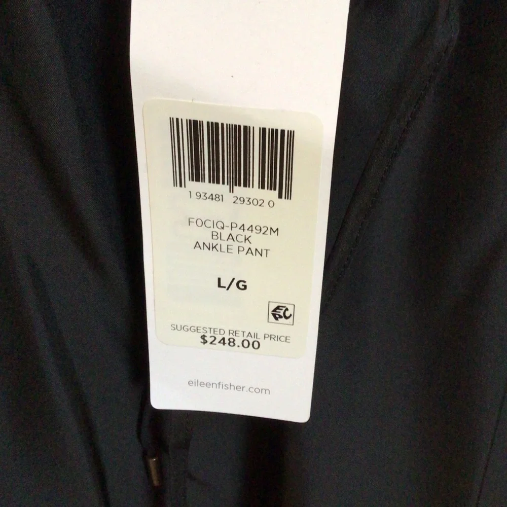 Eileen fisher silk joggers, Large, NWTGS - Picture 3 of 8